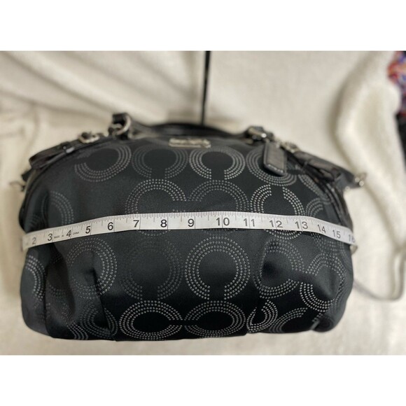 Coach Madison Dotted Op Art Sophia Satchel Bag Purse Large. Black. 15957 - Picture 15 of 16